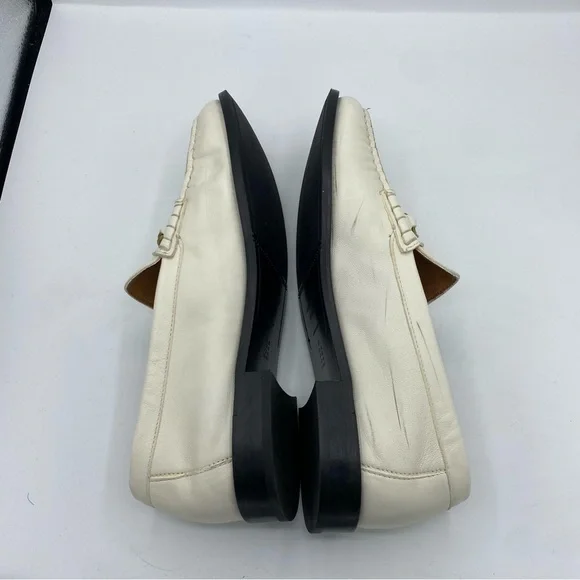 Sezane Vicky Loafers Elegant Cream/White Leather in smooth Ecru chain detail 42 - Picture 5 of 11